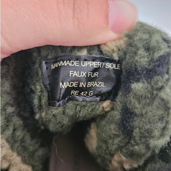 Bernardo Wiley Green Camo Faux Shearling-Trim Rain Boots sz 6 NWOT $165 Basic - Picture 2 of 7